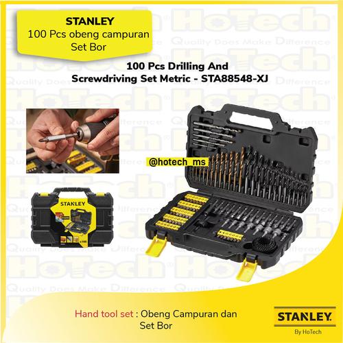 [EZM.5600067] Stanley 100 pcs Drilling & Screwdriver Set | STA88548-XJ | Untuk Obeng & Bor Set
