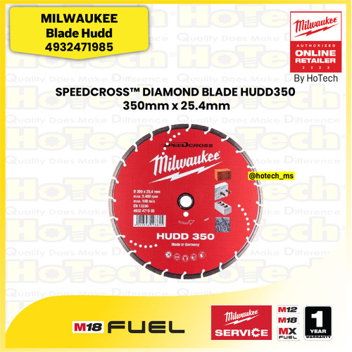 [EZM.5600070] Milwaukee 350 X 25.4MM Hudd Speedcross Diamond Blade for MX FUEL | 4932471985