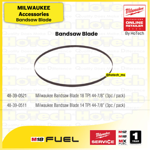 [EZM.5600075] Milwaukee Bandsaw Blade 44-7/8" (3pc / pack) | 18 TPI 14 TPI