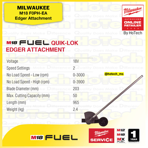 [EZM.5600082] MILWAUKEE Quik-Lok Pole Saw Attachment M18 FOPH-EA | Gergaji Tiang (unit only)