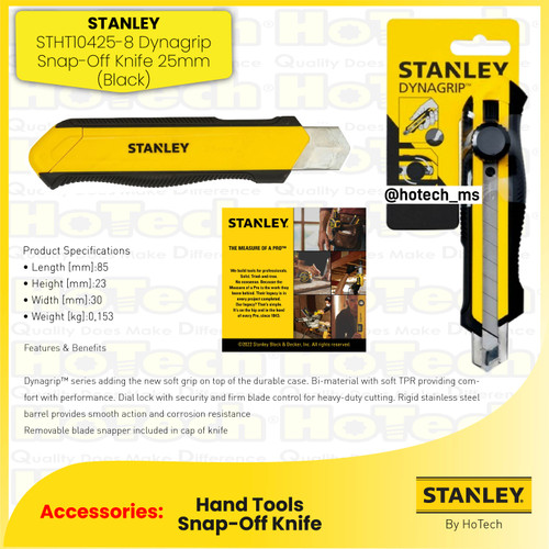 [EZM.5600092] Stanley STHT10245 Dynagrip Snap-off Knife | Cutter 25 mm