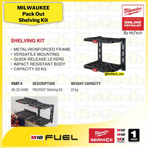 [EZM.5600100] Milwaukee Shelving Kit 48-22-8480 | Kit 2 Rak kapasitas 23 kg