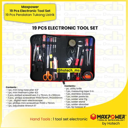 [EZM.5600146] MAXPOWER Electric Tools 19 pcs | Peralatan Tukang Listrik 19 pcs
