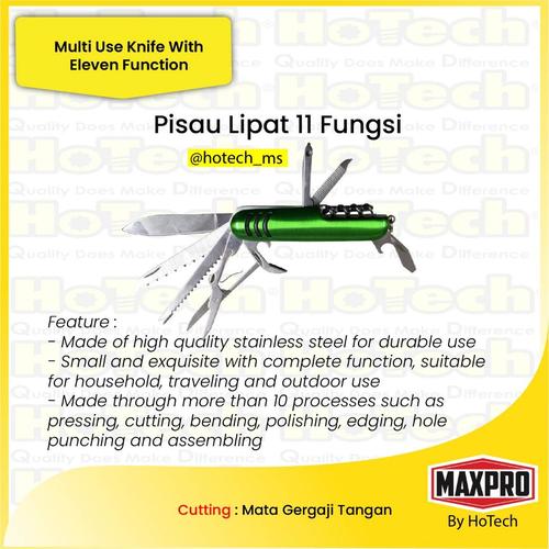 [EZM.5600168] Pisau Lipat 11 Fungsi Maxpower | Multi Use Knife With Eleven Function
