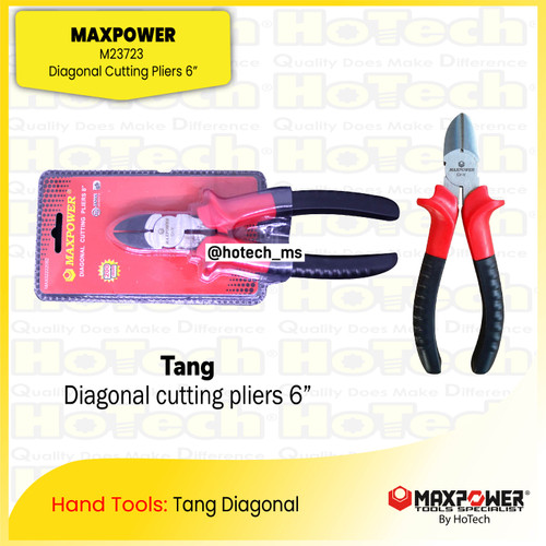 [EZM.5600169] MAXPOWER | M23723 DIAGONAL CUTTING PLIER 6" | Tang Potong