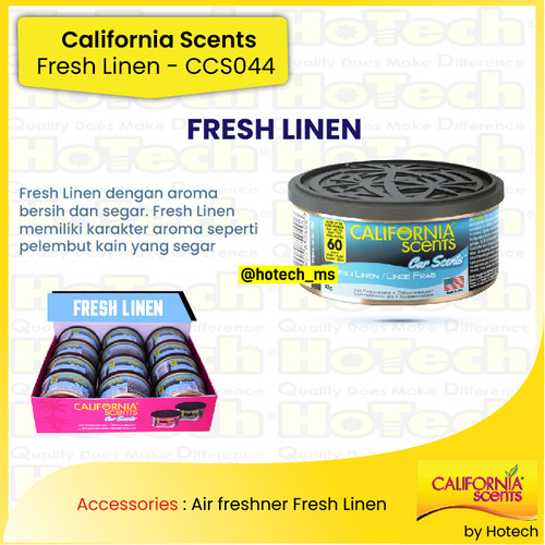 [EZM.5600192] CALIFORNIA SCENTS Spillproof Pewangi Fresh Linen | Automotive