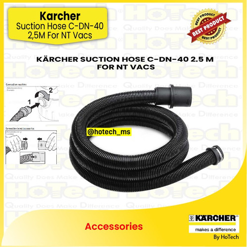 [EZM.5600195] KARCHER Suction Hose 2,5M, Complete For Vacuum Cleaner NT Series
