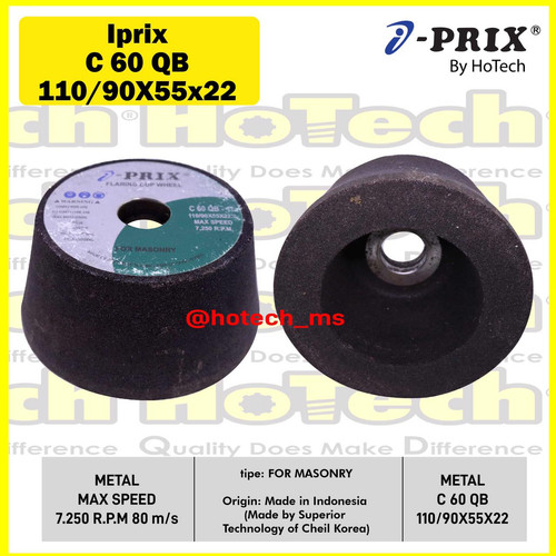 [EZM.5600214] I-Prix | Flaring Cup Wheel 4.5" C60 | Gerinda Mangkok Beton 4.5", C60