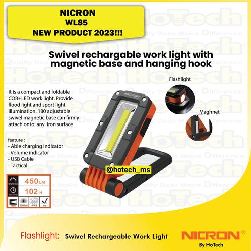 [EZM.5600222] NICRON WL85 450 Lumen Multi-functional Light | High Power LED