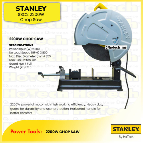[EZM.5600239] STANLEY SSC22 2200W Chop Saw | Mesin Gergaji Listrik