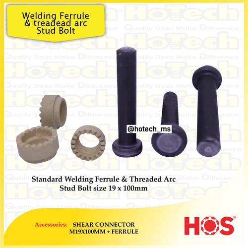 [EZM.5600269] Shear Connector | Shear Stud For Stud Welding M19 x 100mm c/w Ferrule