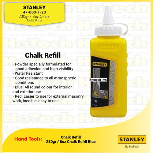[EZM.5600297] STANLEY 47-803-1-23 | 230gr / 8oz Chalk Refill Blue | Kapur Tulis