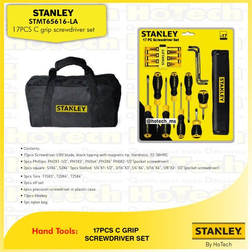 [EZM.5600305] STANLEY STMT65616-LA | 17PCS C grip screwdriver set | Tool Set