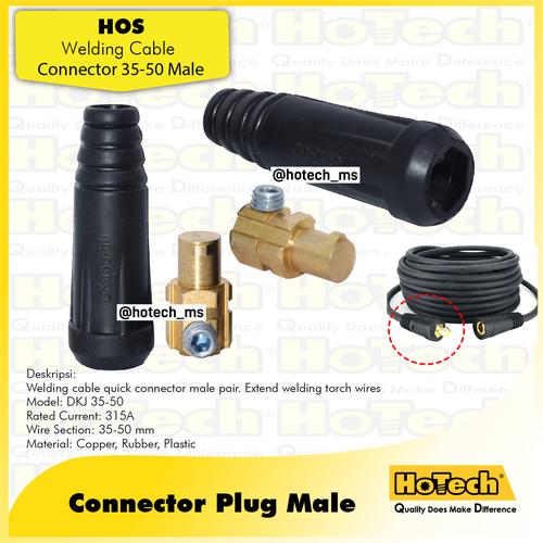 [EZM.5600311] Kabel Konektor Las Male DKJ 35-50mm Cable Socket Connector