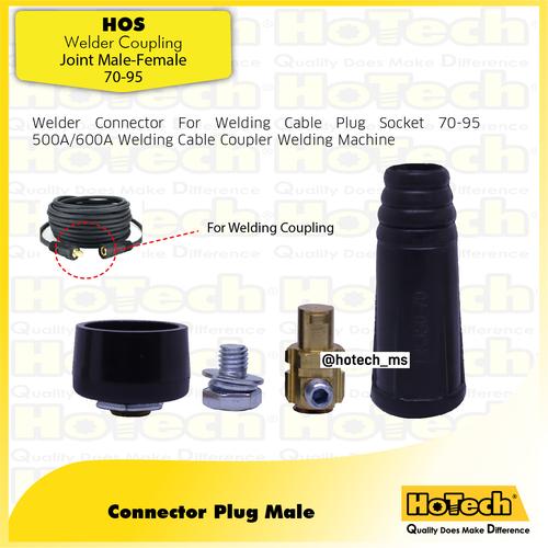 [EZM.5600312] Kabel Konektor Las Male+Female DKJ 70-95mm Cable Socket Connector SET