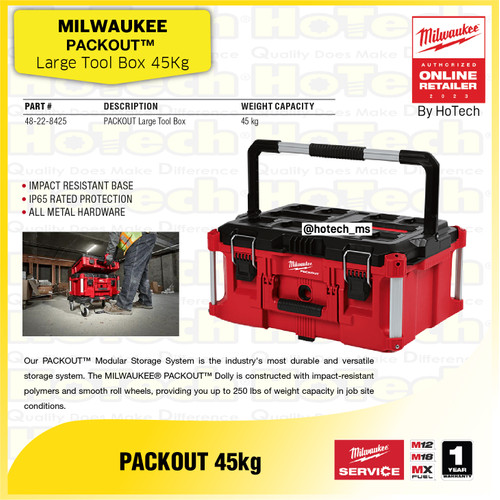[EZM.5600333] Milwaukee Large Tool Box | Storage Tool Box | Tempat Perkakas