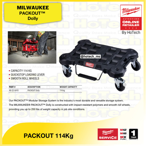 [EZM.5600334] Milwaukee Tool Box Dolly | Storage Tool Box | Tempat Perkakas