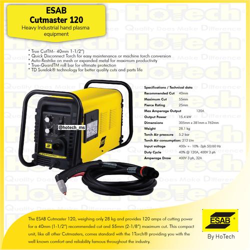 [EZM.5600338] ESAB Cutmaster 120 Heavy Industrial | Plasma Cutting 120A