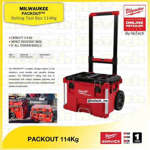 [EZM.5600339] Milwaukee Packout Rolling Tool Box | Storage Tool Box