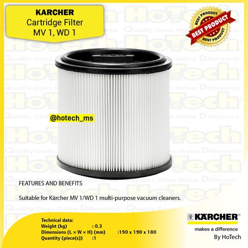 [EZM.5600345] Karcher Cartridge Filter KFI 1310 | Vacuum Cleaner WD 1 | WD 1 Classic