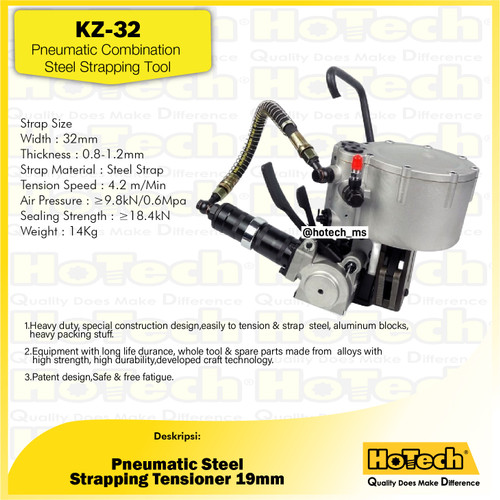 [EZM.5600347] Pneumatic Combination Steel Strapping Tensioner size 19mm
