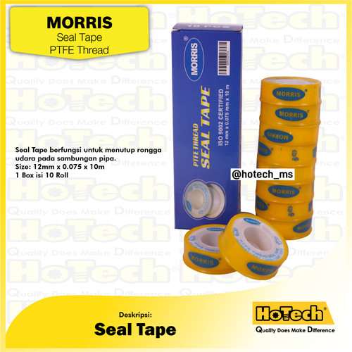 [EZM.5600350] Seal Tape size 1/2" x 10M | Morris | Morris Seal Tape 12mm x 10M Box