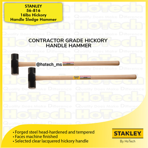 [EZM.5600358] STANLEY 56-816 | 16lbs Hickory Handle Sledge Hammer | Palu Tools
