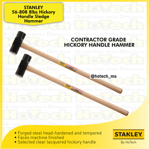 [EZM.5600360] STANLEY 56-808 | 8lbs Hickory Handle Sledge Hammer | Palu Tools