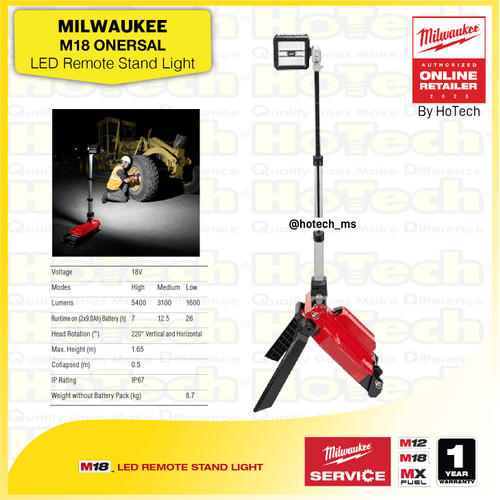 [EZM.5600366] MILWAUKEE M18 ONERSAL | LED remote | Lampu Tambang (unit only)