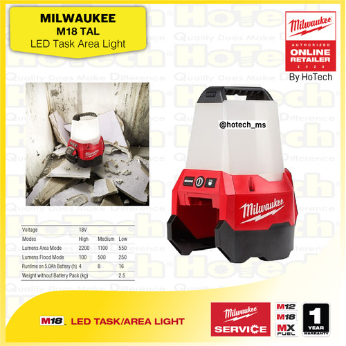 [EZM.5600367] MILWAUKEE M18 TAL LED Task Area Light | Lampu Ruangan LED (unit only)