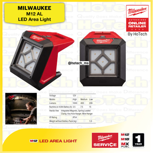 [EZM.5600369] MILWAUKEE M12 AL Led Area Light | Lampu LED Ruangan | Lampu Senter