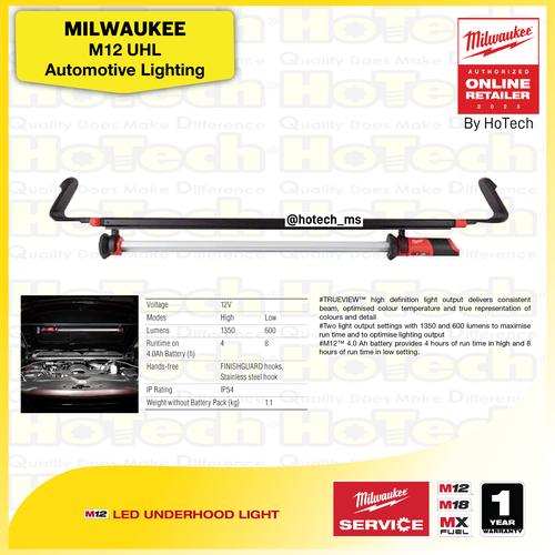 [EZM.5600375] MILWAUKEE M12 UHL LED Underhood Light | Lampu LED Automotive| Senter