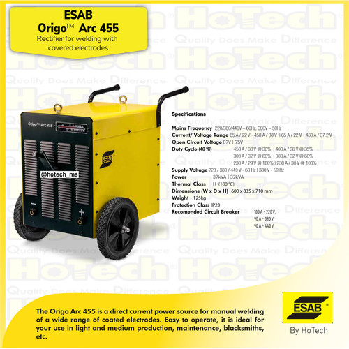 [EZM.5600413] Esab Rectifier for welding | Esab Origo Arc 455 Welding Rectifier