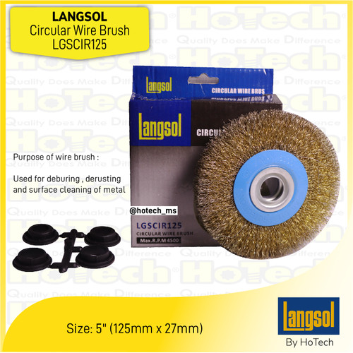 [EZM.5600419] Langsol | LGSCIR125 Circular Wire Brush | Brush