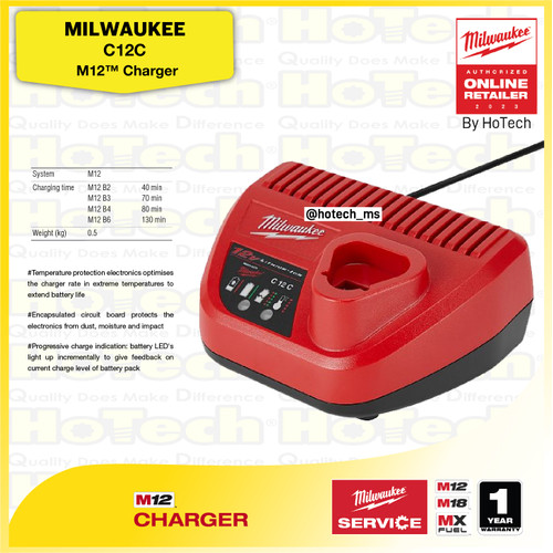 [EZM.5600434] Milwaukee | C12C Charger 12Volt | Accessories Battery Charger Cordless