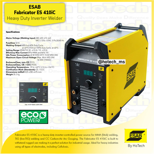 [EZM.5600452] ESAB Welding Machine Fabricator ES 410iC | MMA | SMAW Mesin Las