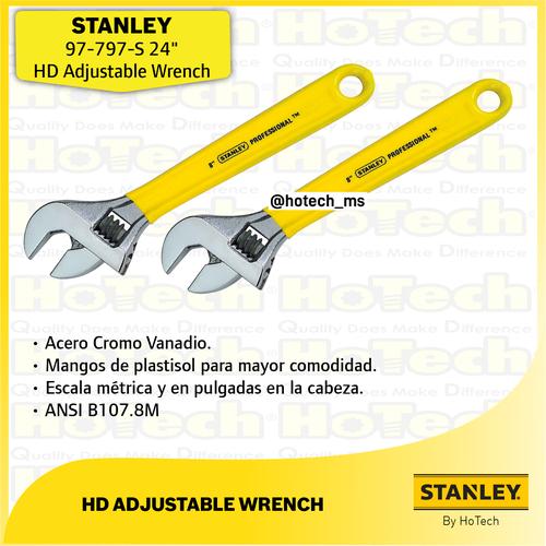 [EZM.5600458] STANLEY 97-797-S | 24” HD Adjustable Wrench | Kunci Ring Pas