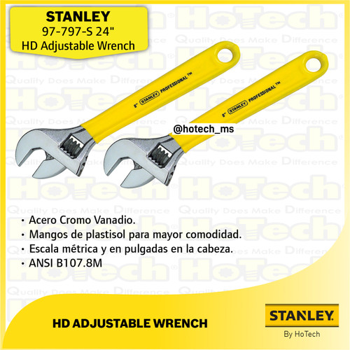 [EZM.5600458] STANLEY 97-797-S | 24” HD Adjustable Wrench | Kunci Ring Pas