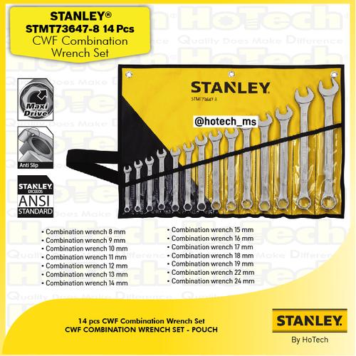 [EZM.5600465] STANLEY STMT73647-8 | 14 pcs CWF Combination Wrench Set | Kunci Ring