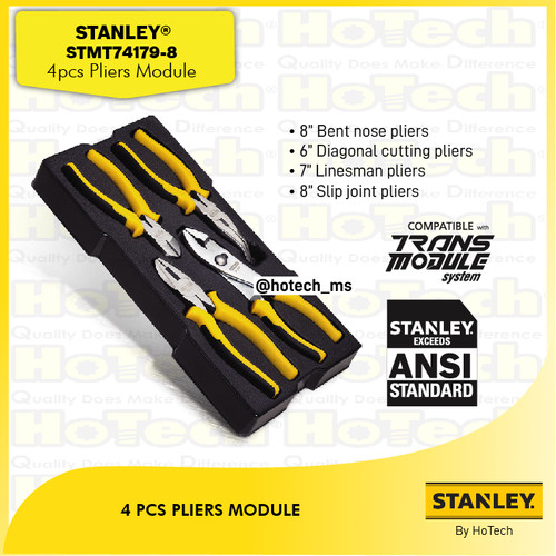 [EZM.5600468] STANLEY STMT74179-8 | 4pcs Pliers Module | Tang Set