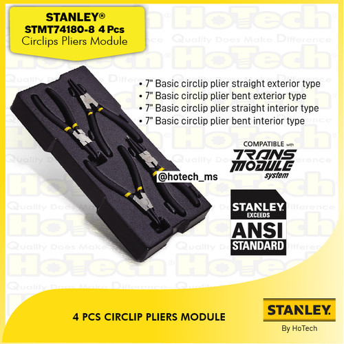 [EZM.5600469] STANLEY STMT74180-8 | 4pcs Circlips Pliers Module | Tang