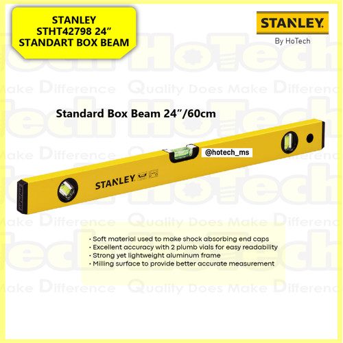 [EZM.5600482] STANLEY | STHT42798 Standard Box Beam 24”/60cm | Alat Ukur Water Pas