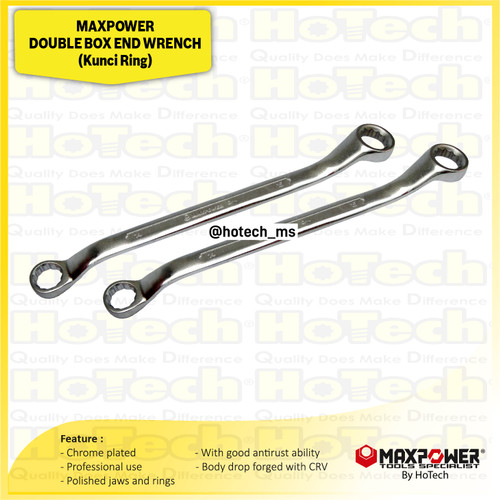 [EZM.5600485] MAXPOWER Double Box and Wrench Size 25 x 28 mm | Kunci Ring | Kunci
