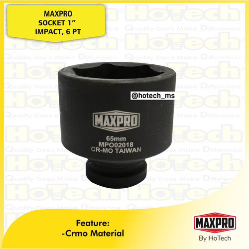 [EZM.5600554] Socket 1" Impact 6 PT Sise 28mm | Kunci Shock Maxpro 28mm