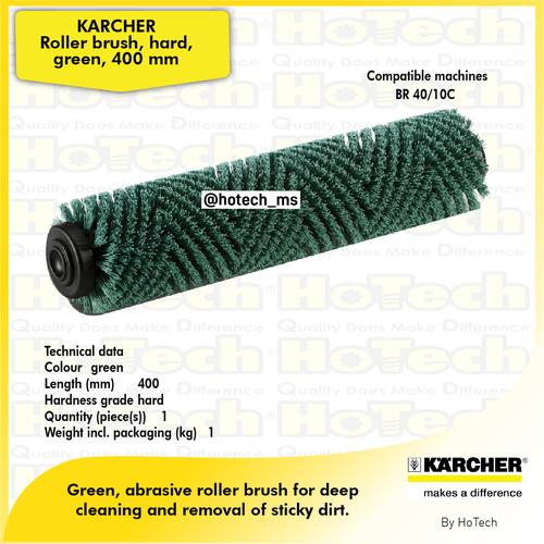 [EZM.5600560] Karcher Roller Brush, Hard, Green, 400 mm | SCRUBBER DRIER BR 40/10 C