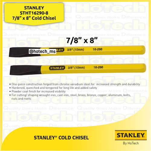 [EZM.5600565] STANLEY STHT16290-8  7/8” x 8” Cold Chisel | Pahat