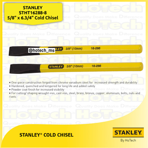 [EZM.5600567] STANLEY STHT16288-8  5/8” x 6.3/4” Cold Chisel | Pahat