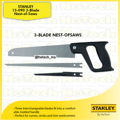 [EZM.5600574] STANLEY | 15-090 3-Blade Nest-of-Saws | Gergaji Tangan