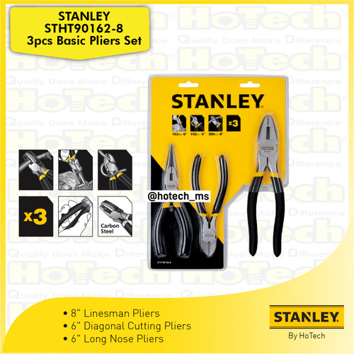 [EZM.5600584] STANLEY | STHT90162-8 3pcs Basic Pliers Set | Tang