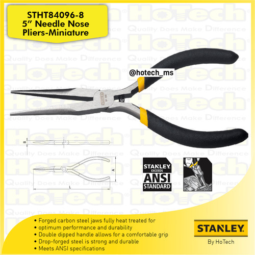 [EZM.5600586] STANLEY | STHT84096-8 5” Needle Nose Pliers-Miniature | Tang